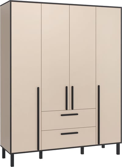 Pro-meubels - Kledingkast Alvin 4 - Beige - 160cm - Garderobekast
