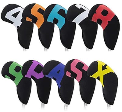 Golfkophoezen - 10 Stuks Hoofdafdekkingen voor Golfclubs met Nummerlabels