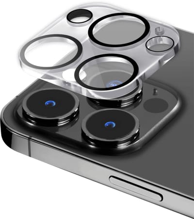 Jaym, Lens Protector geschikt voor iPhone 15 / 15 Pro Max - Tempered Glass 9H, Transparant