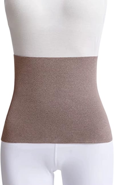Thermische Tailleband met Fleece – Bruin Maat M – Warmteband voor Rug en Buik, Lendensteun & Buikband tegen Kou, Rugklachten en Spierpijn – Comfortabele Verwarmende Tailleband