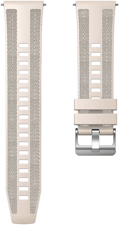 Hybride nylon-siliconen bandje - geschikt voor Xiaomi Mi Watch / Watch 2 (PRO) / Watch S1 / Watch S1 Pro / Watch S2 / Watch S3 / Watch S4 / Watch S5 / Haylou / Redmi Watch 5 Active & Lite - sterrenlicht