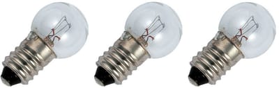 Signaallamp E10 60V 5W - 83 mAh - 3 stuks - G15 Gloeilamp Ø15mm - 29mm - 2500K - Dimbaar