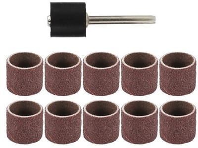 Dailygoody - 11 Stuk Schuren Drum Kit - Schuren Mouw Accessory - Duurzaam en slijtvast - 12.7mm Diameter - 80 Grit - Geschikt voor polijsten van mater...