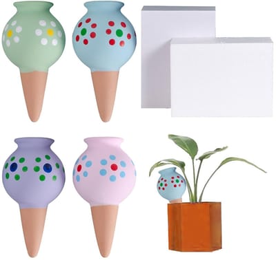 Terracotta Oyas voor Planten - Automatische en Milieuvriendelijke Irrigatie voor Binnen- en Buitenplanten, Natuurlijk Irrigatiesysteem voor Groenten en Bloemen
