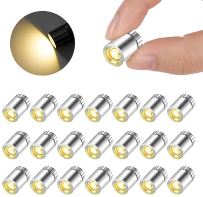 longziming -Mini LED Lampjes Set - Kleine LED Verlichting - Decoratieve Lampjes - Compact formaat - Eenvoudige bediening - Kunststof - Sfeervolle verlichting - Energiezuinig - DIY flexibel - 22 stuks (warm wit)