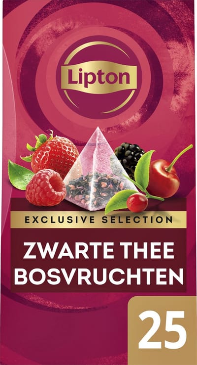 Lipton - Exclusive Selection Zwarte Thee bosvruchten - 6x 25 zakjes