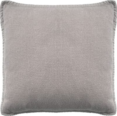 Dutch Decor BOWIE - kussenhoes 45x45 cm - gewassen katoen - Driftwood - taupe - met rits - zonder binnenkussen