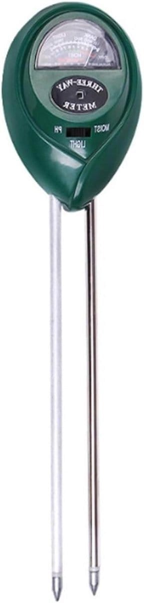 Bodemtester 3-in-1 - PH meter vochtigheid - Planten verzorgen - Nauwkeurige metingen - 18 cm sonde - Groen