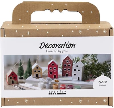 Creativ Company Mini Hobbyset Decoratie Huizen Kerst verf