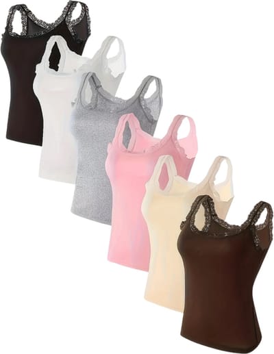 Livano Topje Dames - Kleding - Shirt - Blouse - Kort - Volwassen - 6 Pcs - Gemengd - Maat S