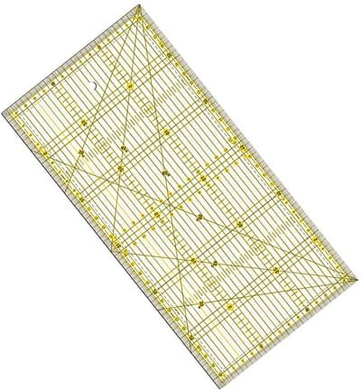 Liniaal 30x15 cm - Geodriehoek Patchwork - Naaien en Knippen - Transparant Acryl Materiaal - 30 x 15 cm - Wit