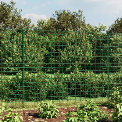 vidaXL - Draadgaashek - met - grondankers - 1,6x25 - m - groen