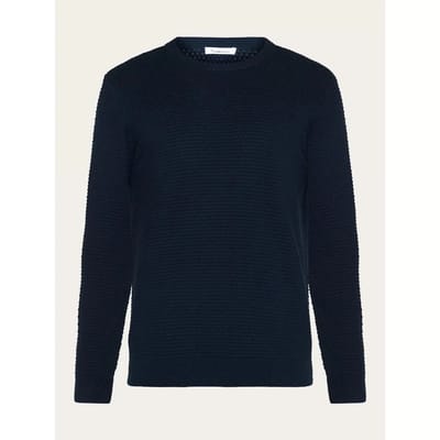 KnowledgeCotton Apparel Trui Vagn Donkerblauw - Maat M - Heren