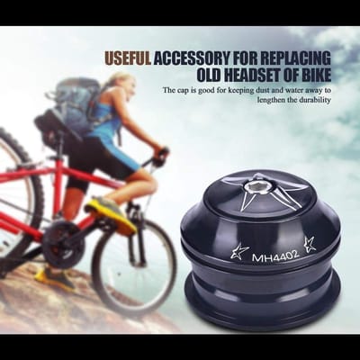 Dailygoods - Fiets headset - Threadless Road Bicycle headset - Duurzaam en roestvrij - Zwart - Perfecte pasvorm - Ideaal voor fietsers - Geschikt voor...