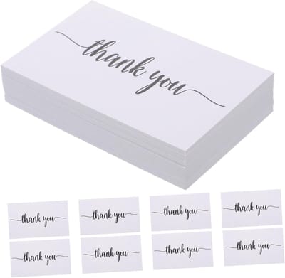 Bedankkaartjes Set - Wenskaarten Zakelijk - Kleine Ondernemers - Compact En Draagbaar - 9x5.4cm - Gemengde Kleuren