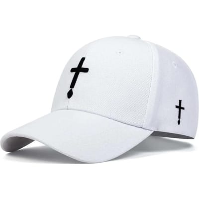 Heren Dames Mode Borduurwerk Kruis Baseballpet Katoenen Snapback Papa Hoed Bone Casquette Zomer Koppel Hip Hop Petten white