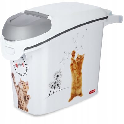 Curver Voedselcontainer Kat - 15L - 6KG - 23x51x36cm - Wit/Grijs