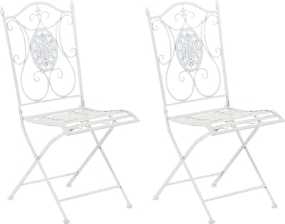 CLP Sibell Set van 2 tuinstoelen - Opvouwbaar wit