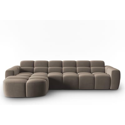 4-zits hoekbank Lisa links velvet | Micadoni