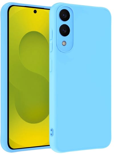 Hoesje - Geschikt voor Samsung Galaxy S25 Edge - Sterk & Shockproof - Hoes Cover - Siliconen Case - Telefoonhoesjes - Lichtblauw