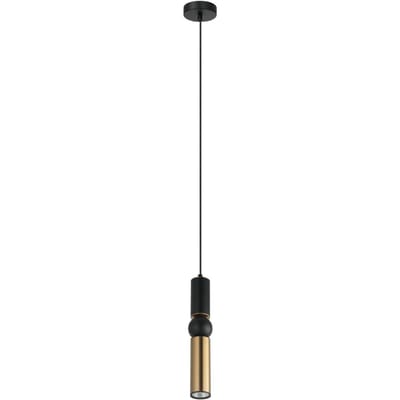 Moderne hanglamp ISIDORA PND-14290-1-BK-BRO - Zwart/Brons