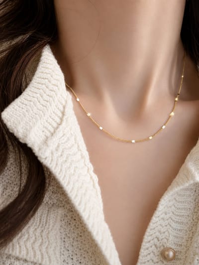 Helin life S925 sterling zilveren ketting met vergulde sterretjes – minimalistische, veelzijdige ketting – verstelbare lengte, ideaal voor dagelijks gebruik – 14-karaats verguld – luxe geschenkverpakking – perfect cadeau voor dames – 45 cm