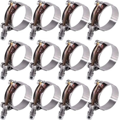 8 Stuks RVS T-Bolt Slangklemmen 44-51mm voor Turbo Inlaat en Intercooler Slangen