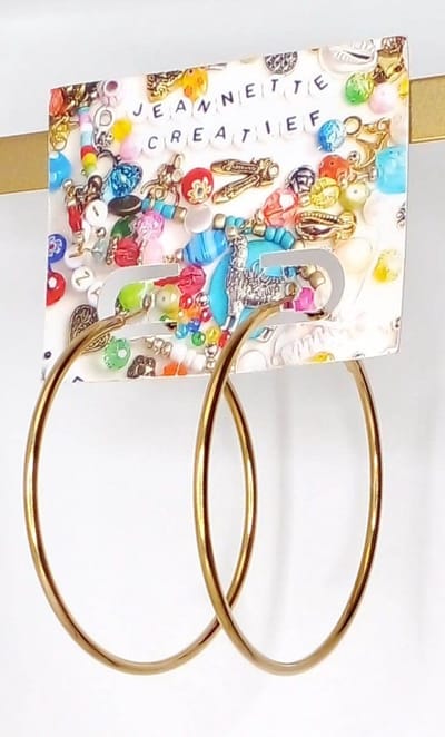 Jeannette-Creatief® - Chique - Gold & Circles - RVS Gouden Oorringen - Dames Oorbellen - Oorbellen - Oorringen