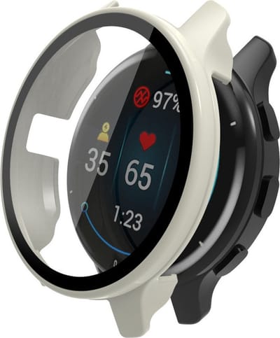 Watch case screenprotector - hoesje - geschikt voor Garmin Venu 2 - ivoorkleurig