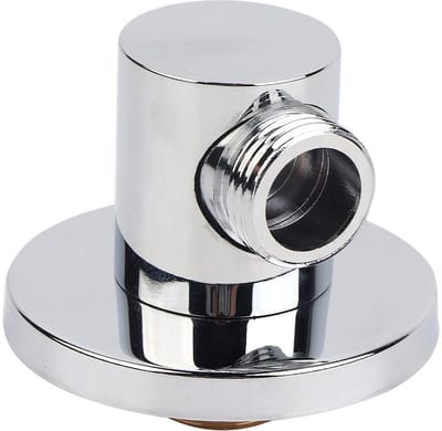 NTH products- Slangaansluiting G 1/2 - Doucheslangaansluiting Messing - Wandaansluitboog - Gegalvaniseerd Zilver - Inclusief Afdichting - Afmetingen 5,5 x 6 cm - Doucheslang