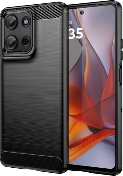 Coverup Hoesje - Geschikt voor Motorola Moto G75 Hoesje - Coverup Armor Brushed TPU Back Cover - Zwart