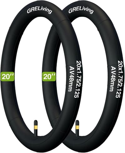 Binnenbanden Fiets - Reserve banden - Veilig Fietsen - Hoge Kwaliteit Rubber - 20 x 1.75/2.125 - Zwart