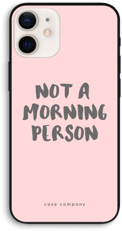 Case Company® - Hoesje geschikt voor iPhone 12 hoesje - Morning person - Biologisch Afbreekbaar Telefoonhoesje - Bescherming alle Kanten en Schermrand
