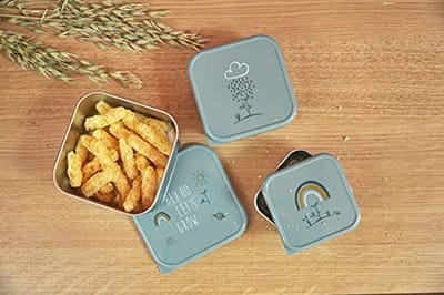 Snackbox Set Roestvrij Staal - 3-Delige Set voor Kinderen
