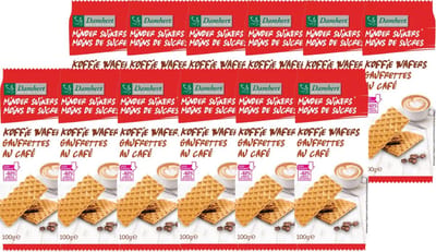 Damhert | Minder Suikers | Koffie Wafers | 12 stuks | 12 x 100 g