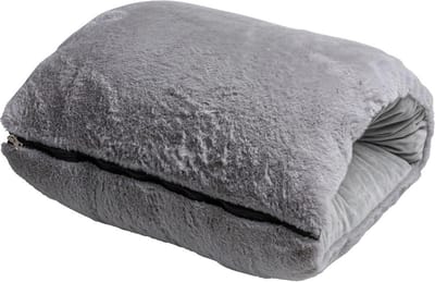 GUSTA - Multikussen - grijs - uitgevouwen afmeting: 45x90 cm - verwarmer voor handen en voeten of als stoelkussen