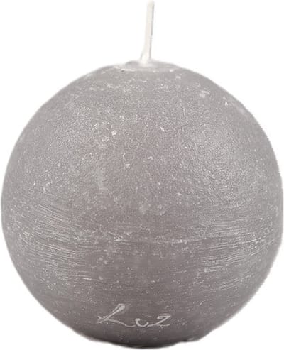 Rasteli Luz Your Senses kaars Bolkaars Muis Grijs D 8 cm per 2 stuks