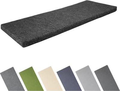 Garronda Bankkussen 100x40 cm – 4 cm dik – Waterafstotend & UV-bestendig – Zwart GD-AM-Dino