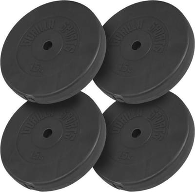 Gorilla Sports Halterschijven Set - Bundel 30 kg - Kunststof - 30 mm - 4 x 7,5 kg