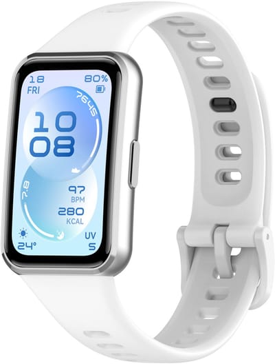 Stravo Siliconen Bandje met Gesp – Geschikt voor Huawei Band 11 / Band 11 Pro – Zacht & Comfortabel – Wit