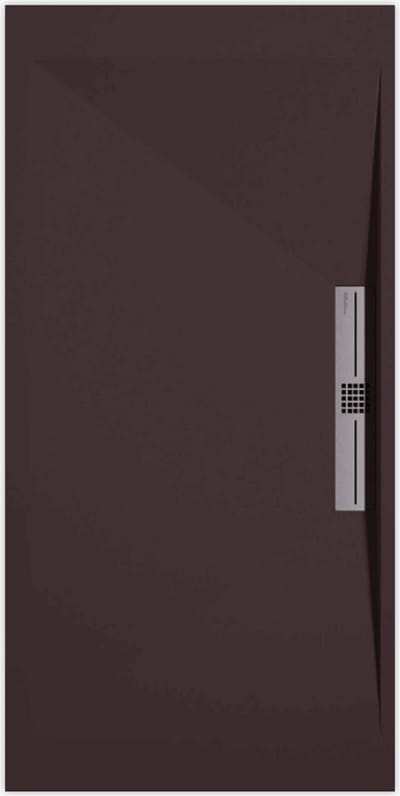 Sanifun douchebak Stone Side Chocolate Smooth 1200 x 700 S