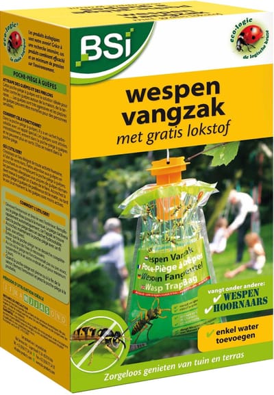BSI - Wespenvangzak met ecologische lokstof Wasp Attract - Nuttige bijen worden niet aangetrokken - 300 ml