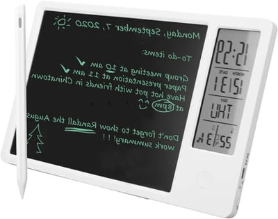 Aurixi® Digitaal Notitieblok - Grafische Tablet Met Tekenpen - Herbruikbare Notitieblok – Wit - 11cm x 15cm x 1cm