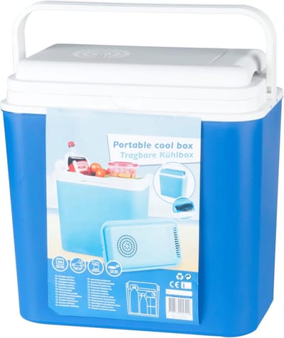 SnelShoppen - Draagbare Thermo-Elektrische Koelbox 22 Liter, 12V Koelbox voor Camping, Feest, Tuin en Auto - Compacte 30x23x40 cm Koelbox met Snelle K
