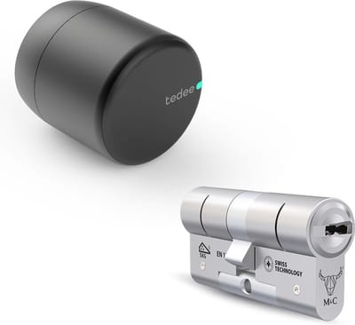 Tedee PRO inclusief SKG cilinder | diameter smartlock 45mm | SKG3 cilinder zelf op maat maken (zie beschrijving) | bedien met Bluetooth via app | EURO cilinder | auto-lock, auto-unlock | geef digitale sleutels uit