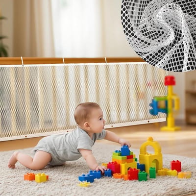 Kids Veiligheidsnet Trappen, 3mx0.9m Trap Veiligheidsnet voor Kinderen Baby Balkon Net Trapleuning Patio Trapleuning Hek Mesh voor huisdieren Veiligheid Net Kids