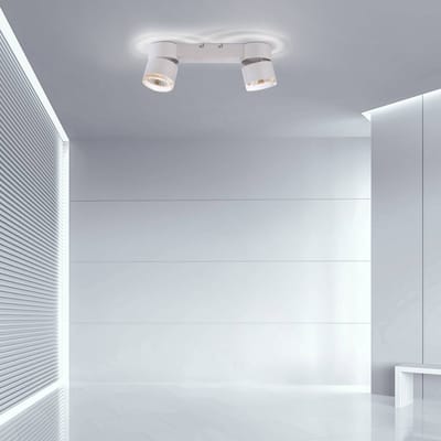 LED plafondlamp PURE Nola, 2-lamps, wit