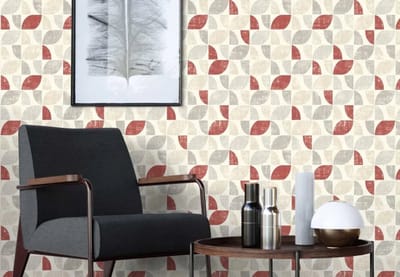 Rood retro behang modern 519822