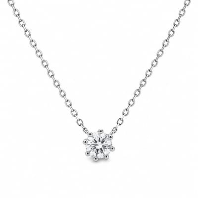 Juwelier Zwartevalk - Zilveren (gerhodineerd) ketting met zirkonia hanger - 25.268