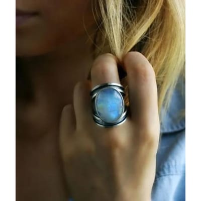 Bagues de Fiançailles Rondes en Métal Couleur Cuivre Tendance Incrustées de Pierre Transparente pour Femmes Bagues de Mariage de Fête Vintage Bijoux 8 brown